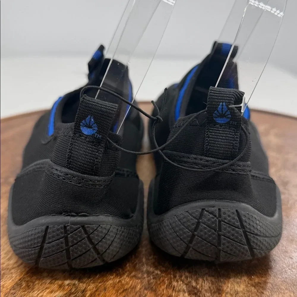 Water Shoes Boys 5 Black Blue Sock Slip On